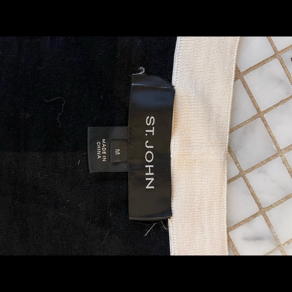 St.John Colorblock Button Front Cardigan - image 2